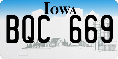 IA license plate BQC669