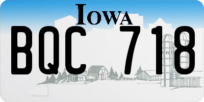 IA license plate BQC718