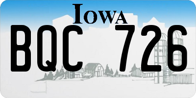 IA license plate BQC726