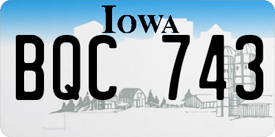IA license plate BQC743