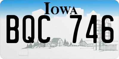 IA license plate BQC746