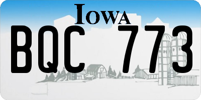 IA license plate BQC773