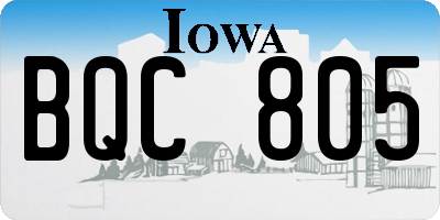 IA license plate BQC805