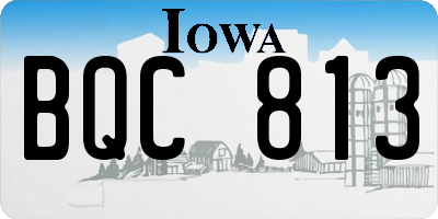 IA license plate BQC813