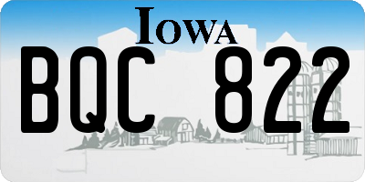 IA license plate BQC822