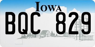 IA license plate BQC829