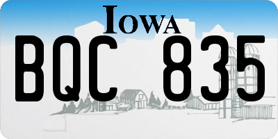 IA license plate BQC835