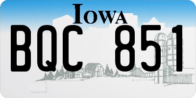 IA license plate BQC851