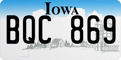 IA license plate BQC869
