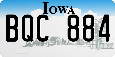 IA license plate BQC884