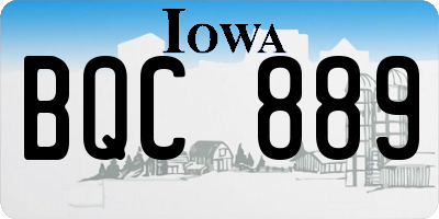 IA license plate BQC889