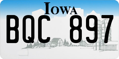 IA license plate BQC897
