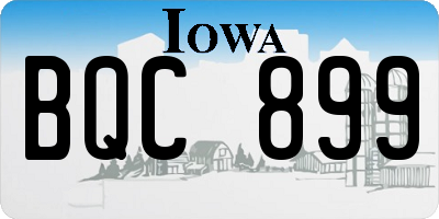 IA license plate BQC899