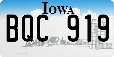 IA license plate BQC919