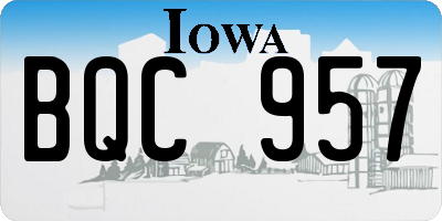 IA license plate BQC957