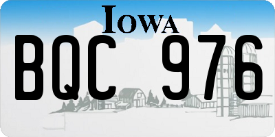 IA license plate BQC976