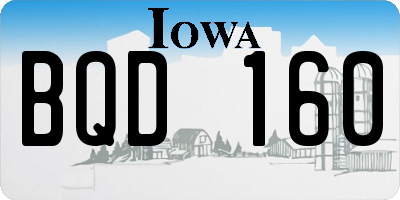 IA license plate BQD160