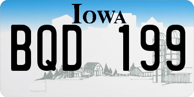 IA license plate BQD199