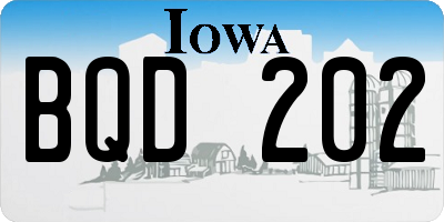 IA license plate BQD202