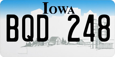 IA license plate BQD248