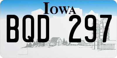 IA license plate BQD297
