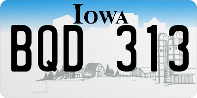 IA license plate BQD313