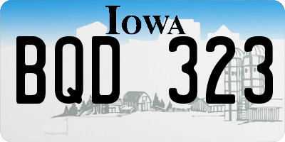 IA license plate BQD323