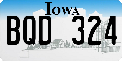 IA license plate BQD324