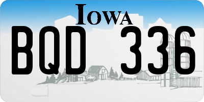 IA license plate BQD336