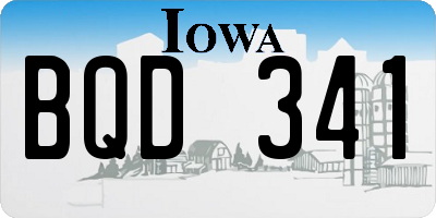 IA license plate BQD341