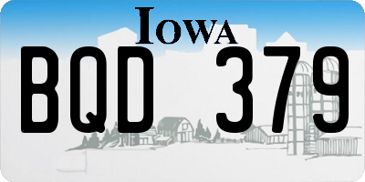 IA license plate BQD379