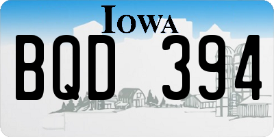 IA license plate BQD394