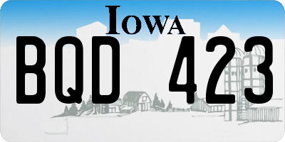 IA license plate BQD423