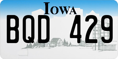 IA license plate BQD429