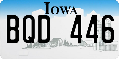 IA license plate BQD446