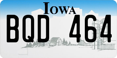 IA license plate BQD464
