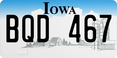 IA license plate BQD467