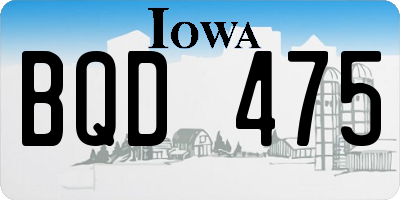 IA license plate BQD475