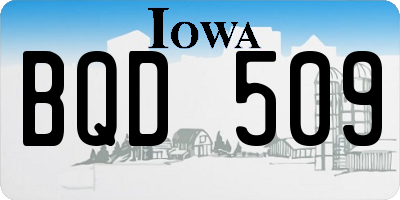 IA license plate BQD509