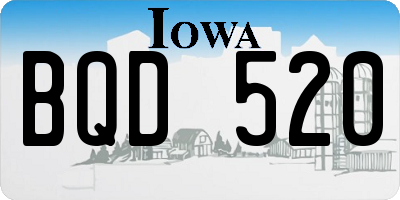 IA license plate BQD520