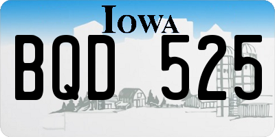 IA license plate BQD525