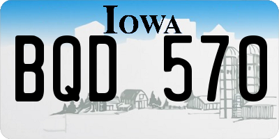 IA license plate BQD570