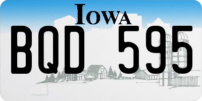 IA license plate BQD595