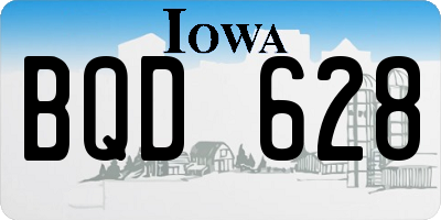 IA license plate BQD628