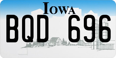 IA license plate BQD696