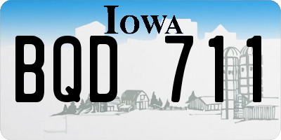 IA license plate BQD711
