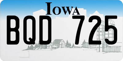 IA license plate BQD725