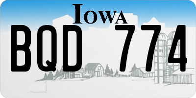IA license plate BQD774