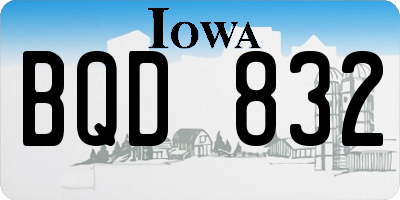 IA license plate BQD832
