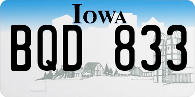 IA license plate BQD833